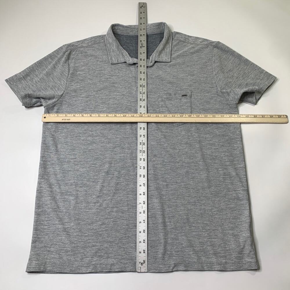 Vuori Polo Shirt Mens 2XL XXL Grey Ace Performance Pocket Wicking Stretch Golf - Picture 6 of 9